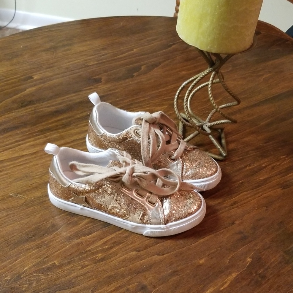 Gold sneakers